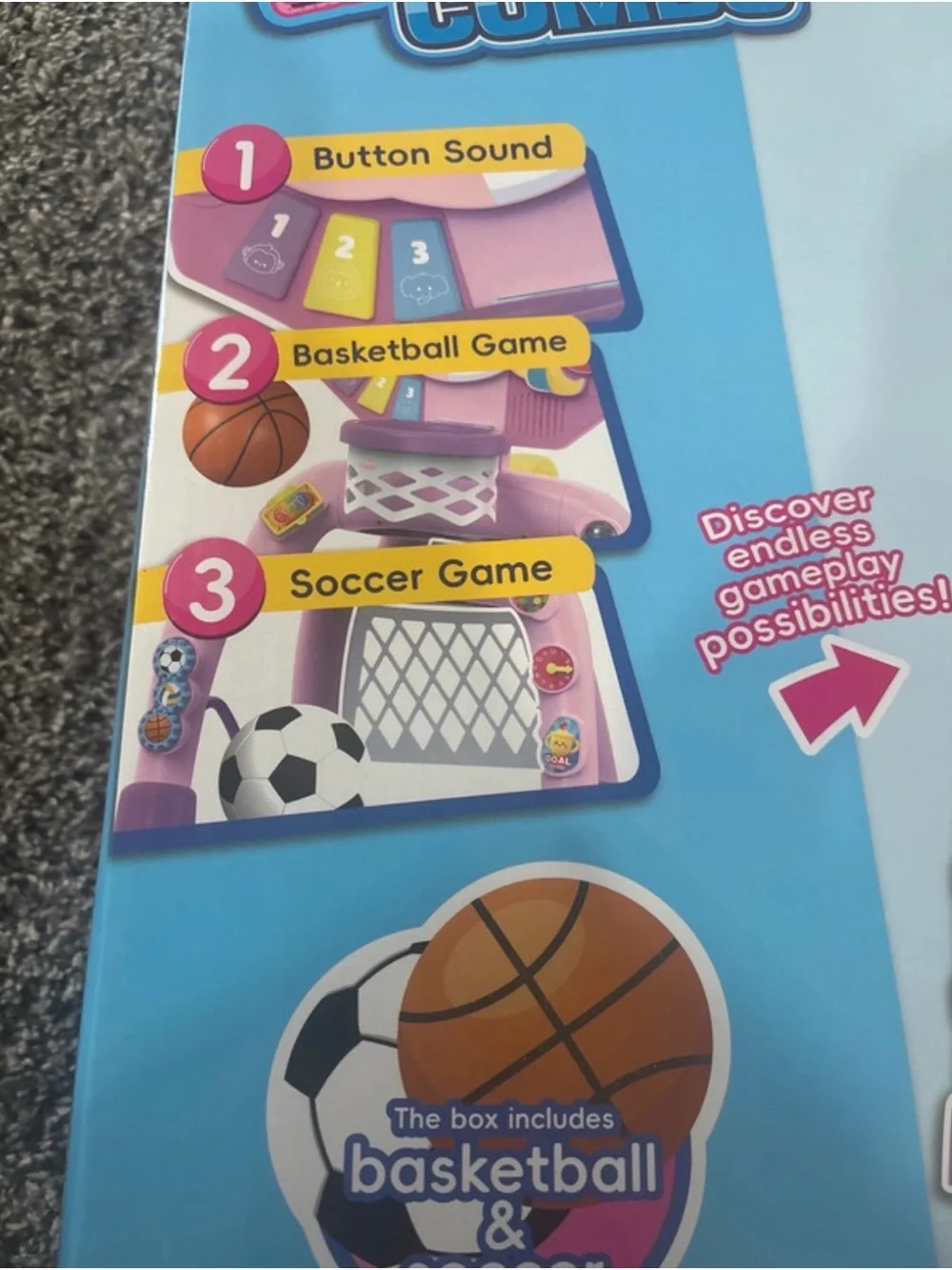 2 in 1 Ball Games Combo - Pink Unicorn toddler Activity Set